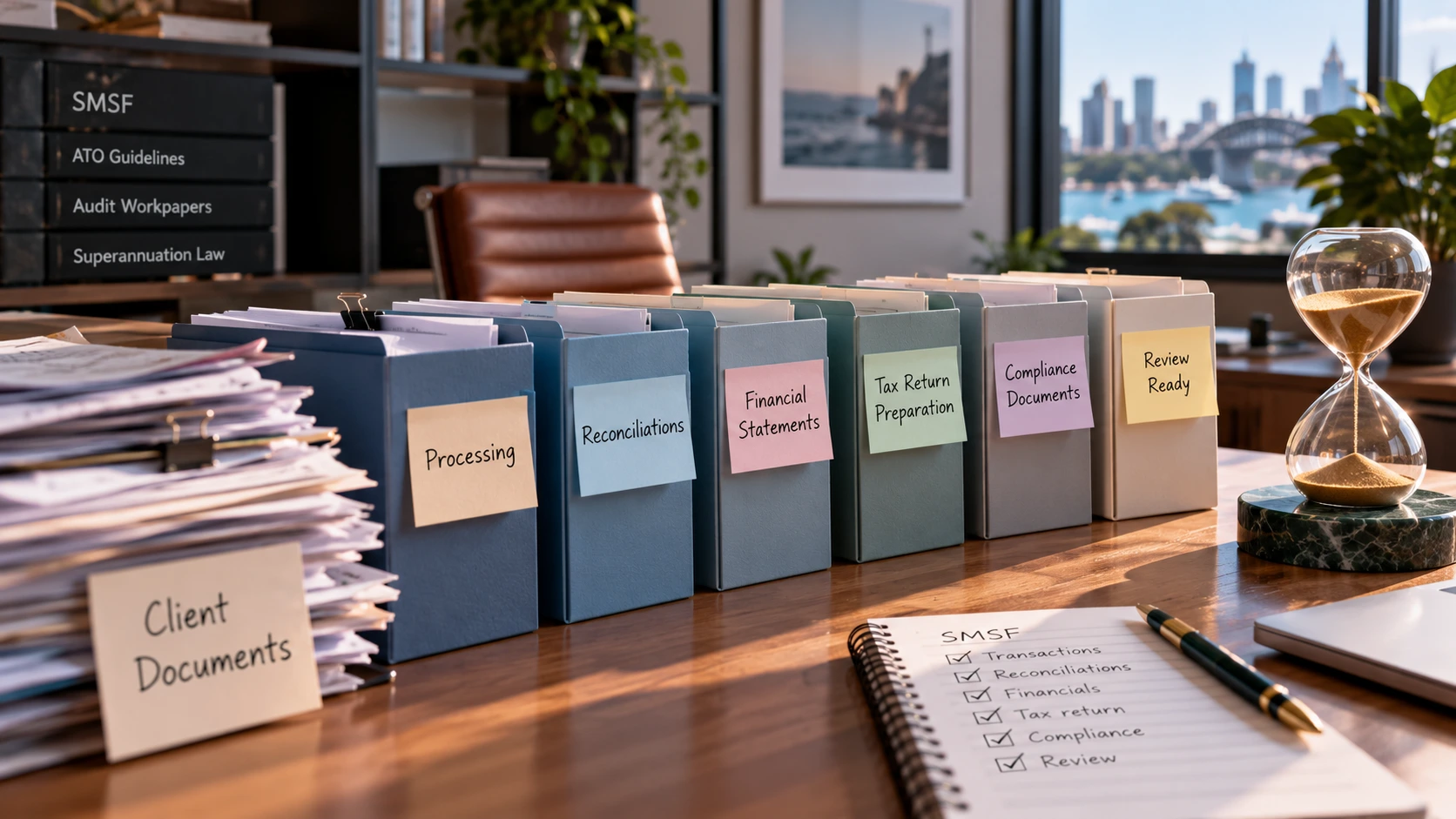 SMSF accounting workflow from client documents to review-ready files
