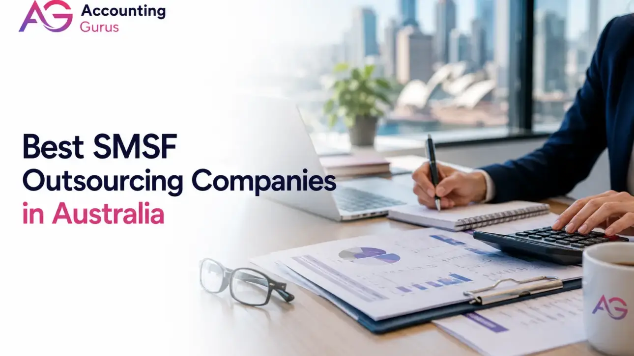 Best SMSF outsourcing companies in Australia comparison with an accountant reviewing financial reports in a modern office.