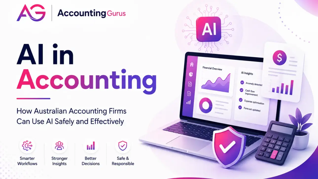 AI in accounting for Australian accounting firms, showing AI-assisted workflows and human professional oversight