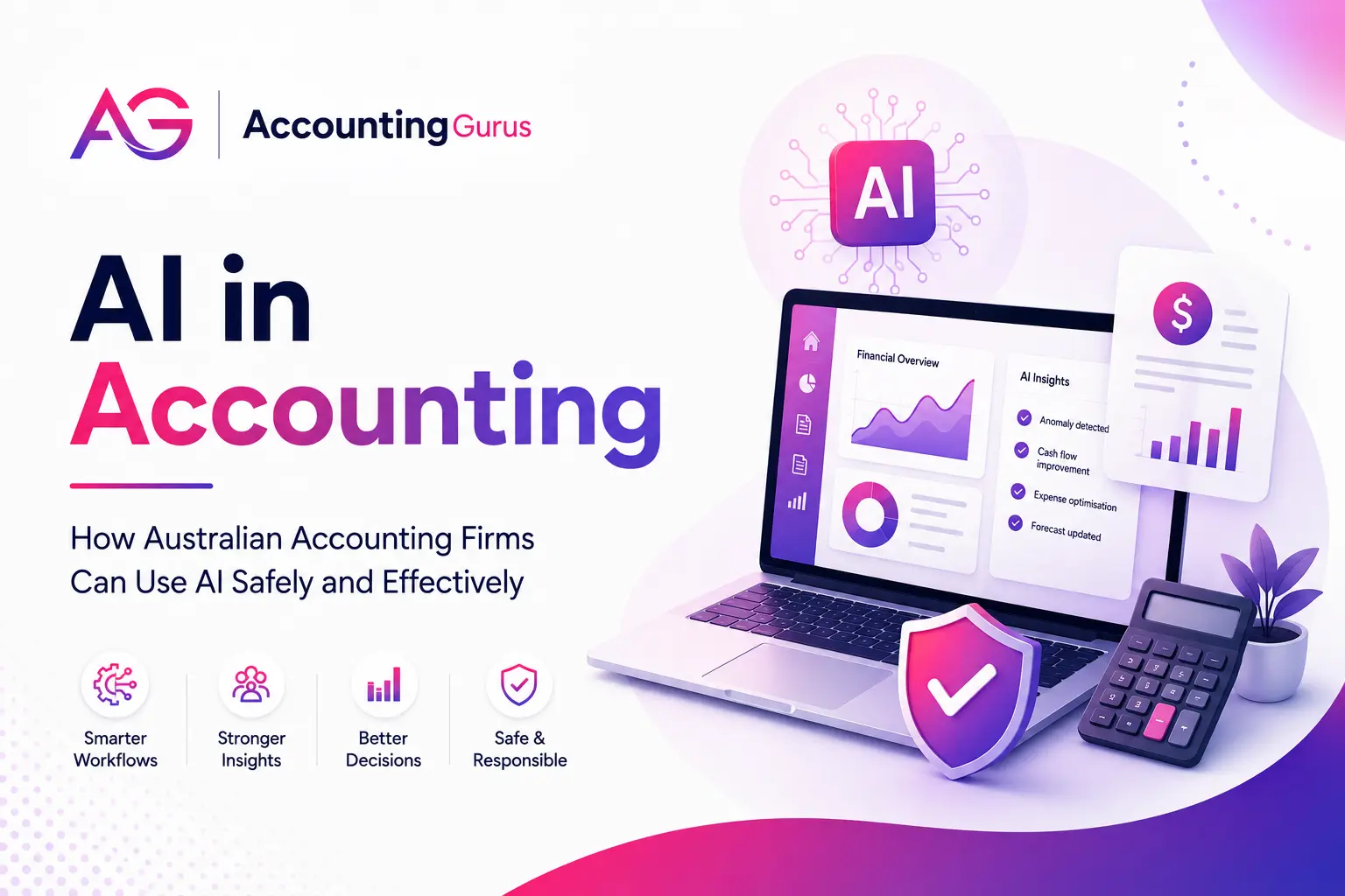 AI in accounting for Australian accounting firms, showing AI-assisted workflows and human professional oversight