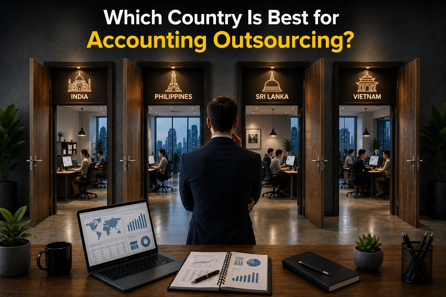 Best countries for accounting outsourcing including India, Philippines, Sri Lanka and Vietnam