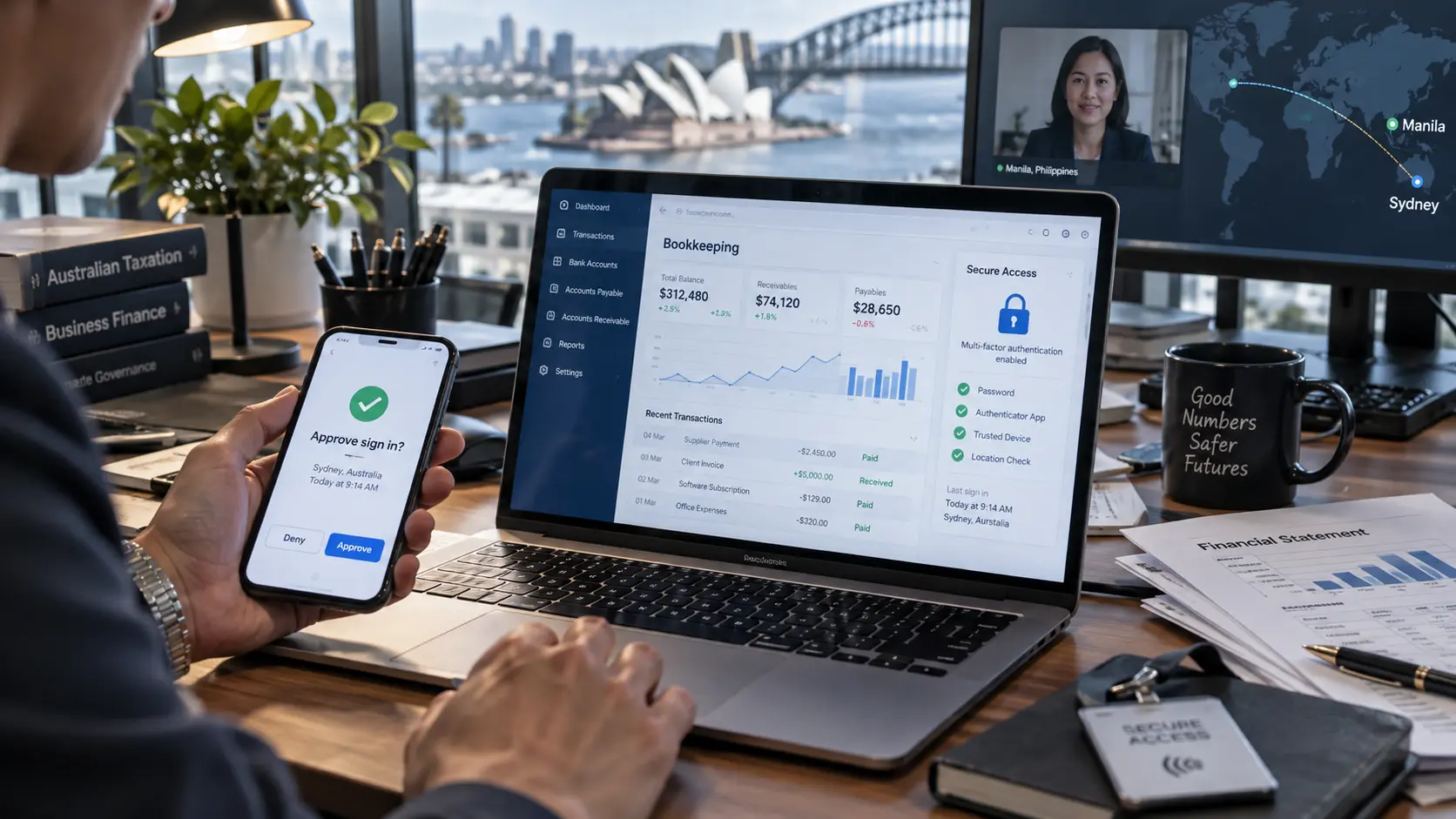 Secure offshore bookkeeping access for an Australian accounting firm