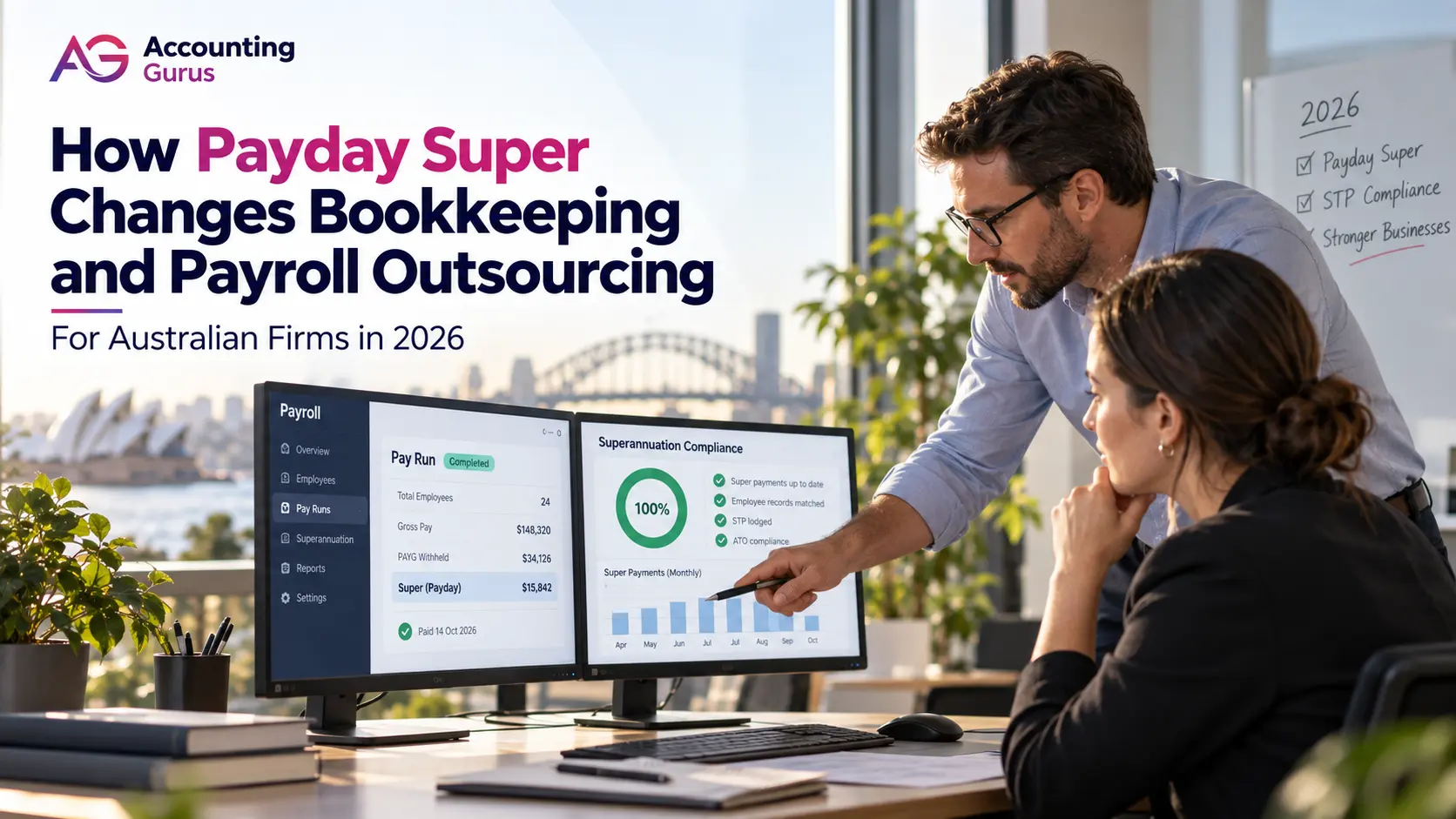 Australian accounting team managing Payday Super payroll and superannuation compliance in 2026